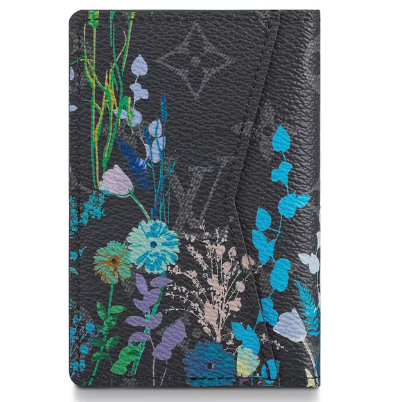 Louis Vuitton Monogram Eclipse Foliage Floral Multicolor Pocket Organizer Wallet - Picture 5 of 9